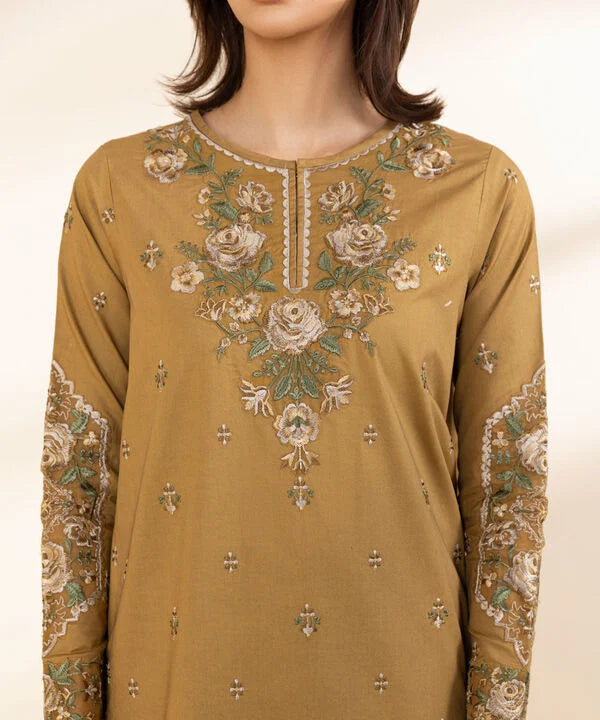 Signature 25-Embroidered Cotton Suit U3PESG25V012 on Sale