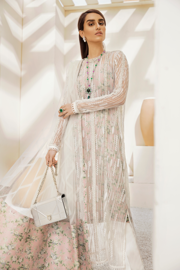 By Sana Yasir Luxury Pret  21 - Blush White - Sale For Discount