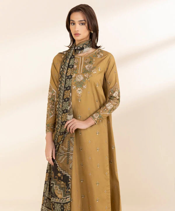 Signature 25-Embroidered Cotton Suit U3PESG25V012 on Sale