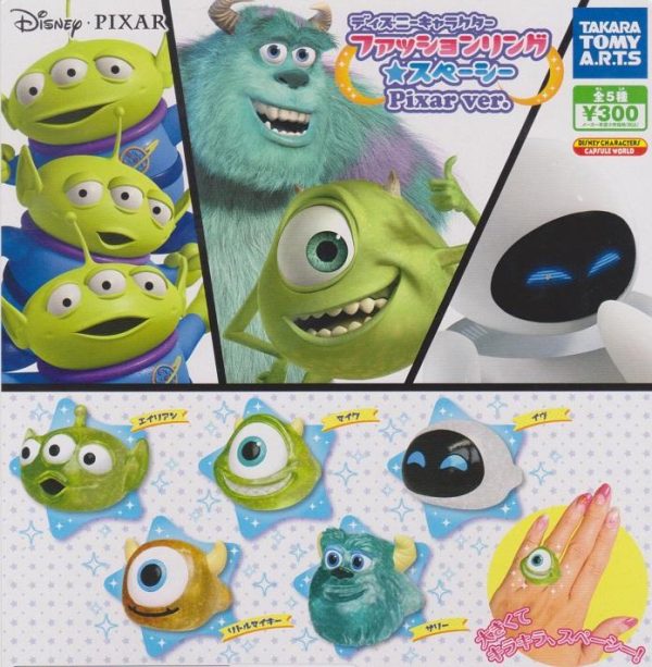 Takara Tomy Disney Characters Gashapon Finger Ring Pixar ver 5 Collection Figure Set Fashion