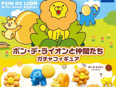 Bandai Gashapon Mister Donut Pon De Lion & His Sweet Friends 5 Collection Figure Set For Sale