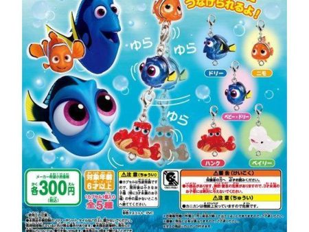 Bandai Disney Pixar Finding Dory Gashapon 5 Mascot Strap Collection Figure Set Supply