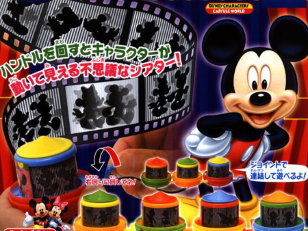 Takara Tomy Disney Gashapon Capsule-sized Mini Cinema Kurukuru Wonder Theater 5 Collection Figure Set on Sale