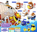 Bandai 2011 One Piece Cruse Ships Collection Gashapon 6 Pull Back Strap Trading Figure Set Sale