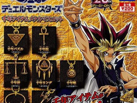 Takara Tomy Yu Gi Oh 20th Gashapon Duel Masters Millennium 7 Metal Mascot Strap Collection Figure Set Hot on Sale