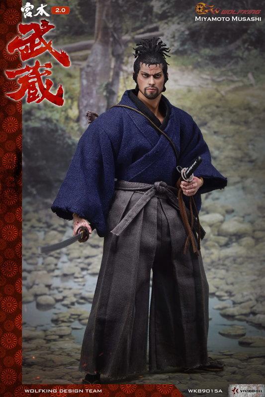 Wolfking 1 6 12  WK89015A Miyamoto Musashi 2.0 Action Figure Online now