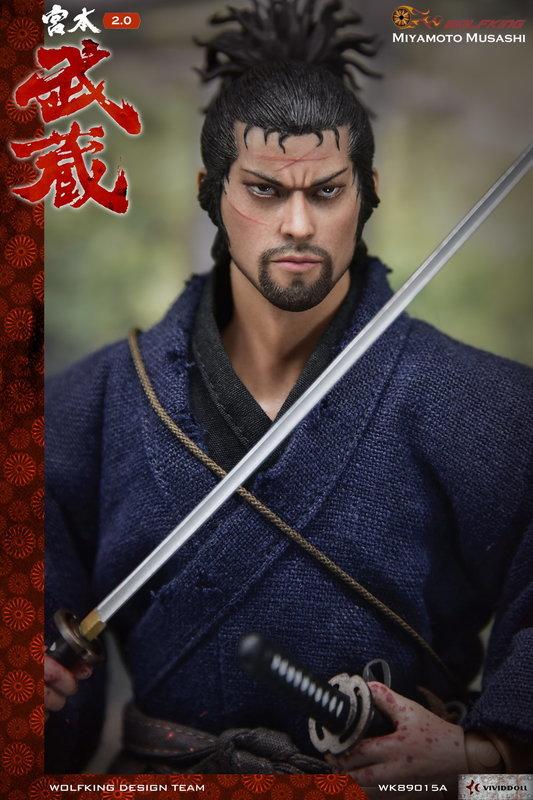 Wolfking 1 6 12  WK89015A Miyamoto Musashi 2.0 Action Figure Online now