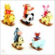 Yujin Disney Characters Capsule World Gashapon Winnie The Pooh Rocking Animal 5 Mini Collection Figure Set Supply