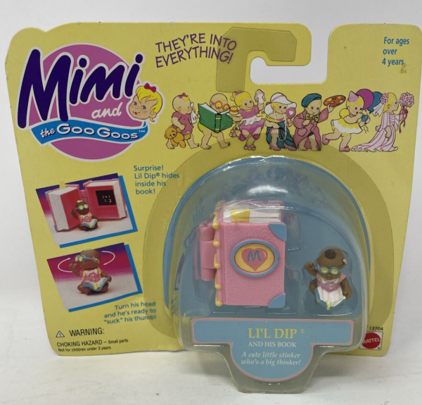 Mattel 1995 Mimi and the Goo Goos Li l Dip and His Book Trading Figure Hot on Sale