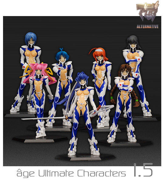 Volks Muv-Luv M.O.E. Age Burning Alternative Ultimate Characters Part 1.5 7 Figure Set on Sale