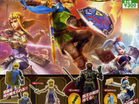 Takara Tomy Legend Of Zelda Hyrule Warriors Gashapon 4 Collection Figure Set Supply