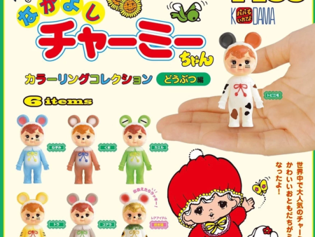 Kenelephant Gashapon Showa Doll Charmy Chan Coloring Collection Animal Edition 6 Figure Set For Sale