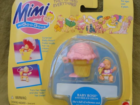 Mattel 1995 Mimi and the Goo Goos Baby Rose and Her Ice Cream Trading Figure For Sale