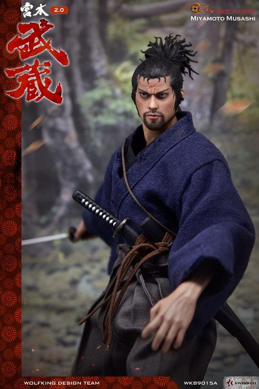 Wolfking 1 6 12  WK89015A Miyamoto Musashi 2.0 Action Figure Online now