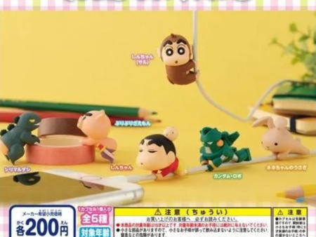 Bandai Hugcot Gashapon Crayon Shin Chan Part 3 6 Collection Figure Set on Sale