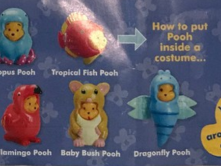 Yujin Disney Gashapon Winnie The Pooh Peek-A-Pooh Animal Wear Tropical Edition 8 Collection Figure Set Discount