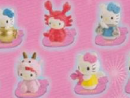 Bandai Sanrio Hello Kitty Gashapon Mini Swing Zodiac 12+12 Starlight ver 24 Strap Figure Set Supply