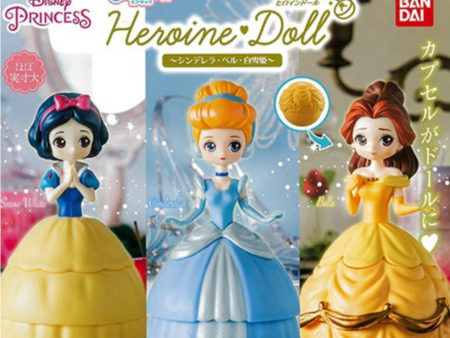 Bandai Capchara Gashapon Disney Princess Heroine Doll Stories Part 1 3 Collection Figure Set Sale