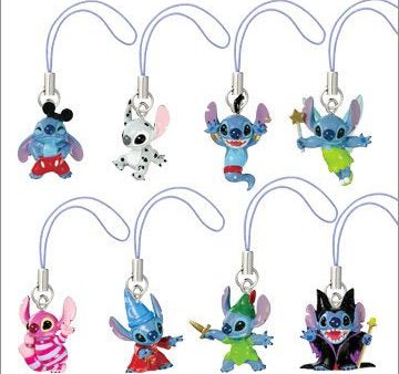 Yujin Disney Lilo & Stitch The Series Gashapon Cosplay 8+1 Secret Mascot Strap Collection Figure Set Fashion