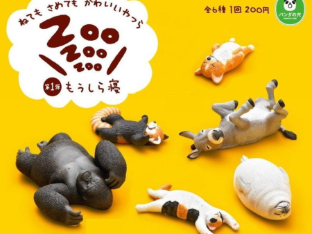 Takara Tomy Panda s Ana Gashapon Zoo Sleeping Animal Part 1 6 Mini Figure Set on Sale