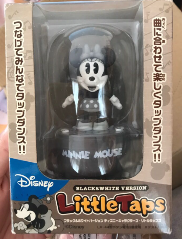 Tomy Disney Little Taps Musical Dancing Minnie Mouse Black and White version Trading Collection Figure Hot on Sale